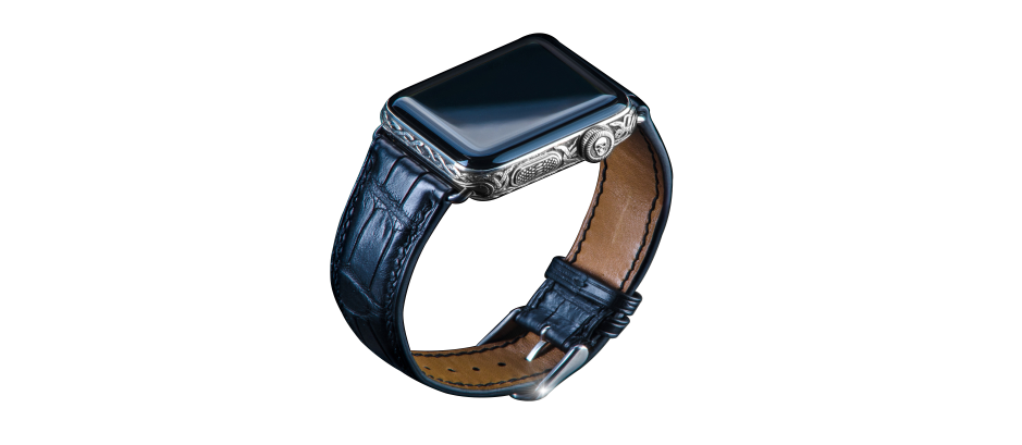 Apple iWatch 4 White Gold 24k (Золото) Blue